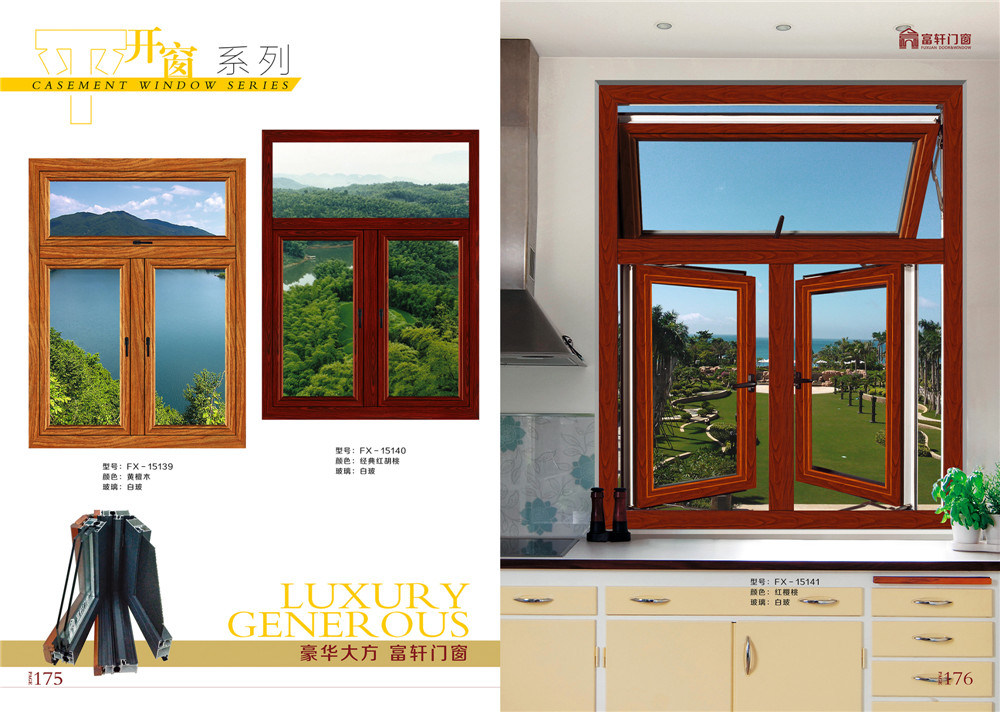 European Style Aluminum Wood Composite Window