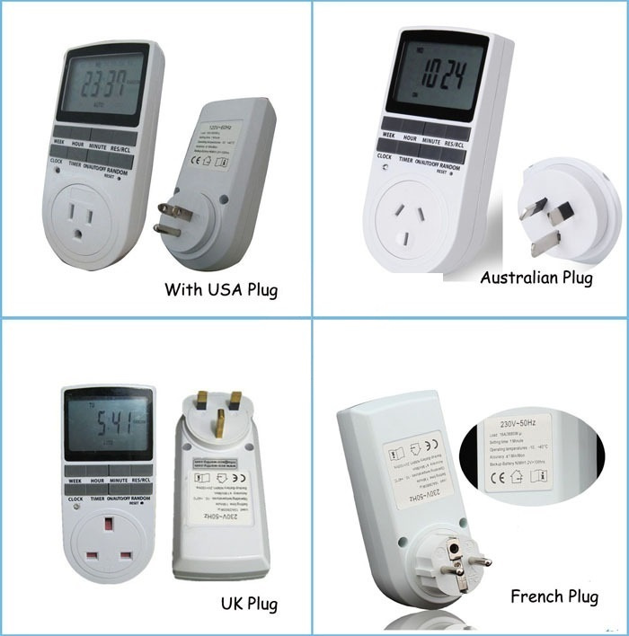 High Quality Plug Electricity Control Timer Socket with LCD Display