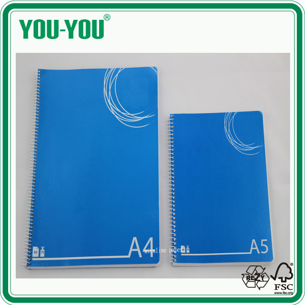 Custom Spiral Notebook, PP Cover Spiral Notebook for School Student