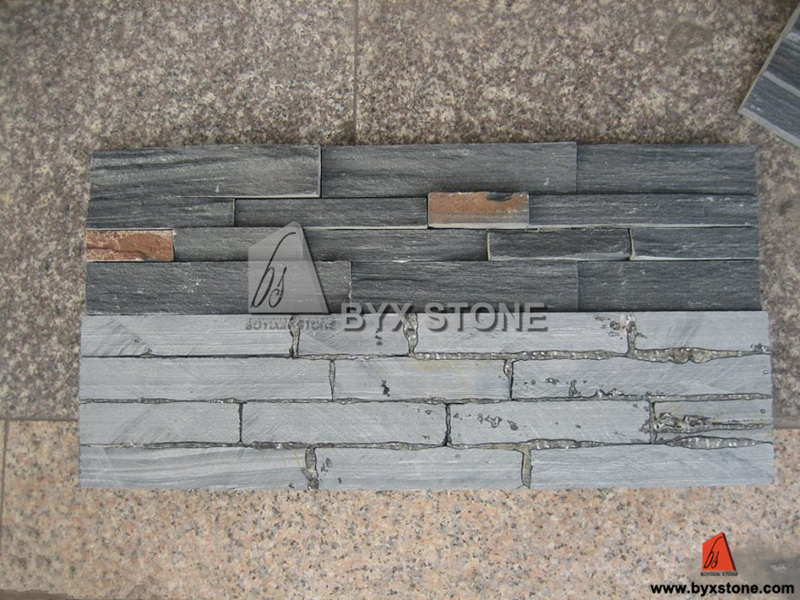 Natural Black Slate Culture Stone for Interior Wall