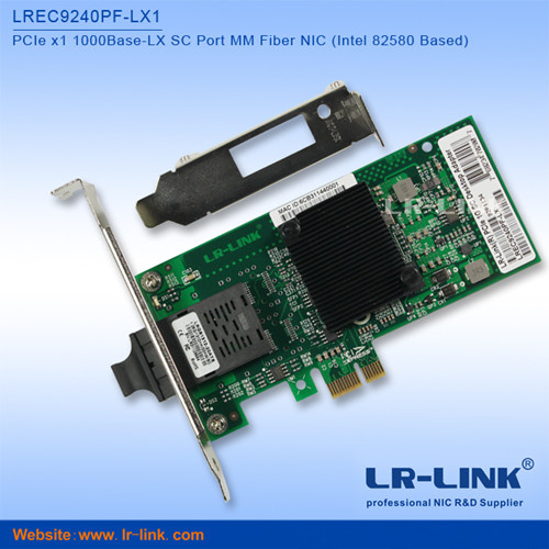 Pcie X1 1000base-Lx Sc Port Sm Fiber Nic Network Card (Intel 82580 Based)