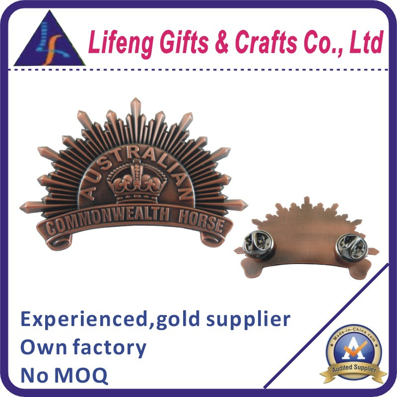 Custom Bronze Commemorative Butterfly Clutch Badges