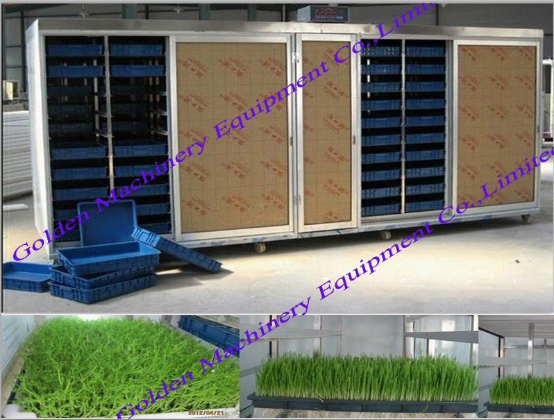 Farm Use Hydroponic Systems Automatic Animal Feed Barley Grass Growing Machine