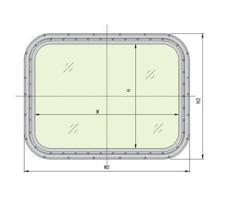 Fire Proof Rectangular Window