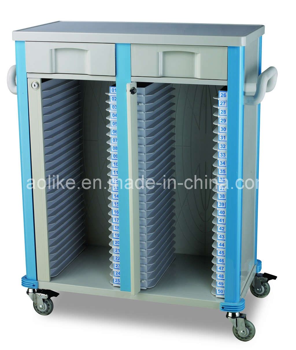 Double-Copy Medical Record Cart (ALK06-AB03S)