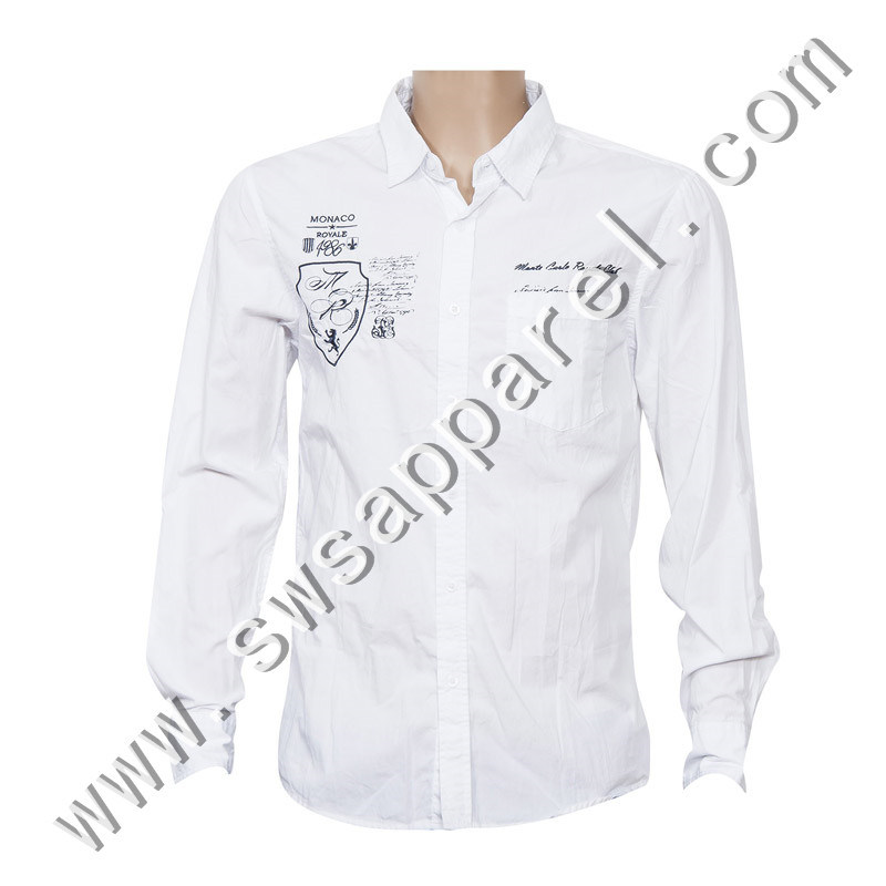 Custom Men's High Quality Embroidery Cotton Shirts