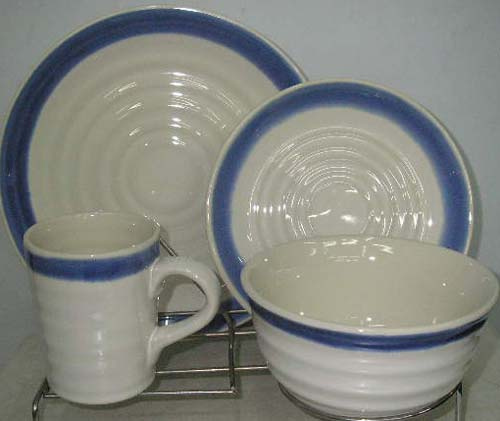 16PCS Reactive Glazed Dinner Set