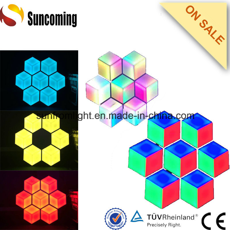 Hexagon 3D LED Wall Screen Hotel Restaurant Lighting Decoration