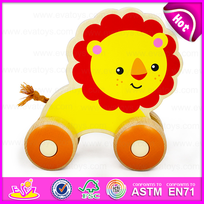 2015 Wooden Pull String Toy for Baby, Hot Sale Wooden Pull String Toy, Educational Wooden Pull String Toy W05b124