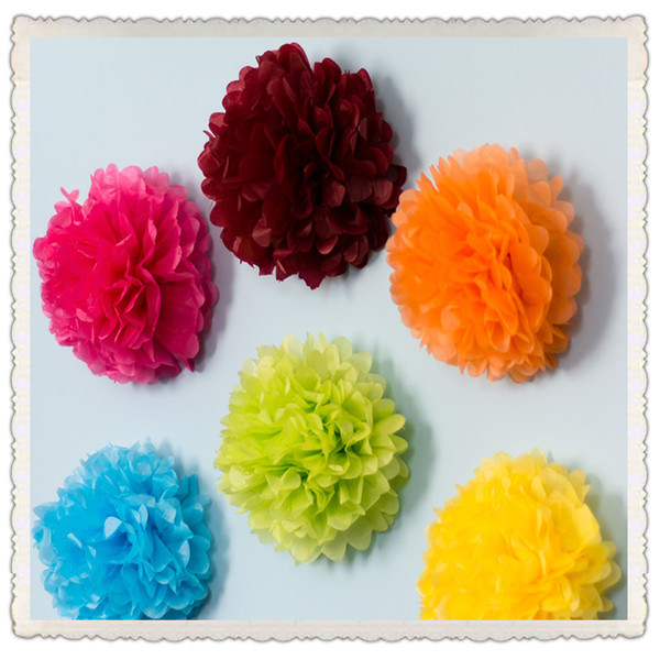 Wedding Party Decorations Hanging Tissue Paper Flower Pompom