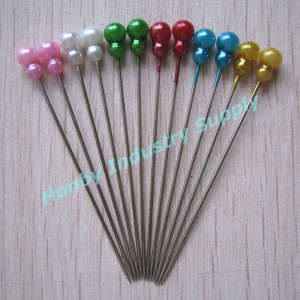 Colorful Pearl Gourd Head Needle Pin for Dressmaker (H0107A)