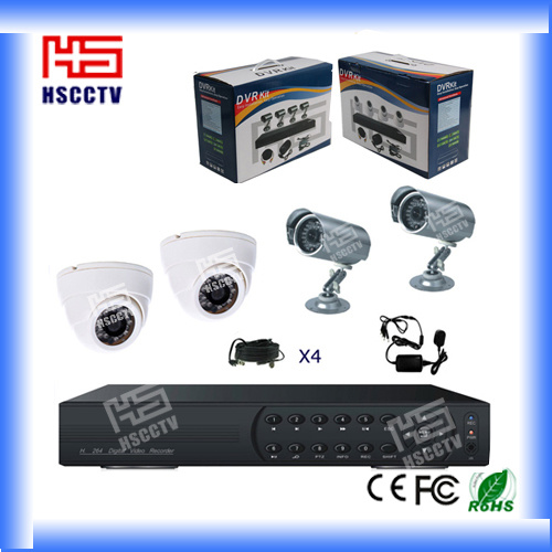 960h HDMI Port 4CH Dome and Bullet CCTV Camera System (4CH-002)