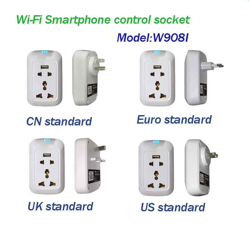 UK WiFi Smart USB Wall Socket for Smart Home Automation, Tablet Smartphone Control/High Property WiFi Socket