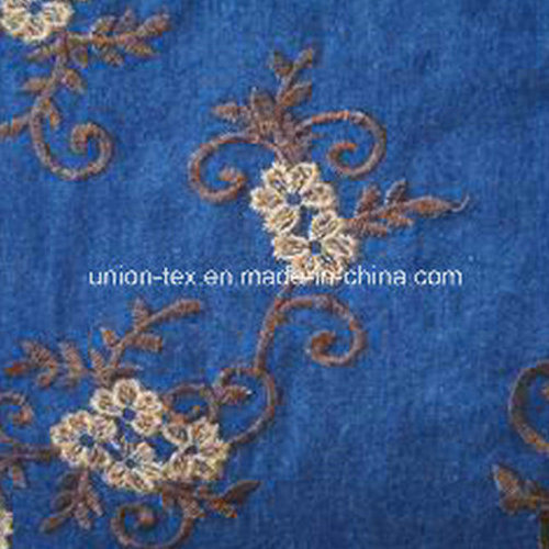 Flower Embroidery Denim Fabric for Jeans, Bags (Art# DF5173)