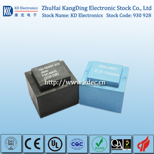 CE, RoHS, UL, Approved Power Transformer, PCB Mounted Potted Transformer