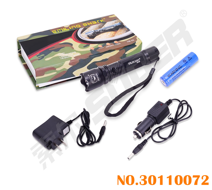 Water-Proof Flashlight Bright Light Torch with Factory Price (SS-908-Bright Light Import Torch-Black)