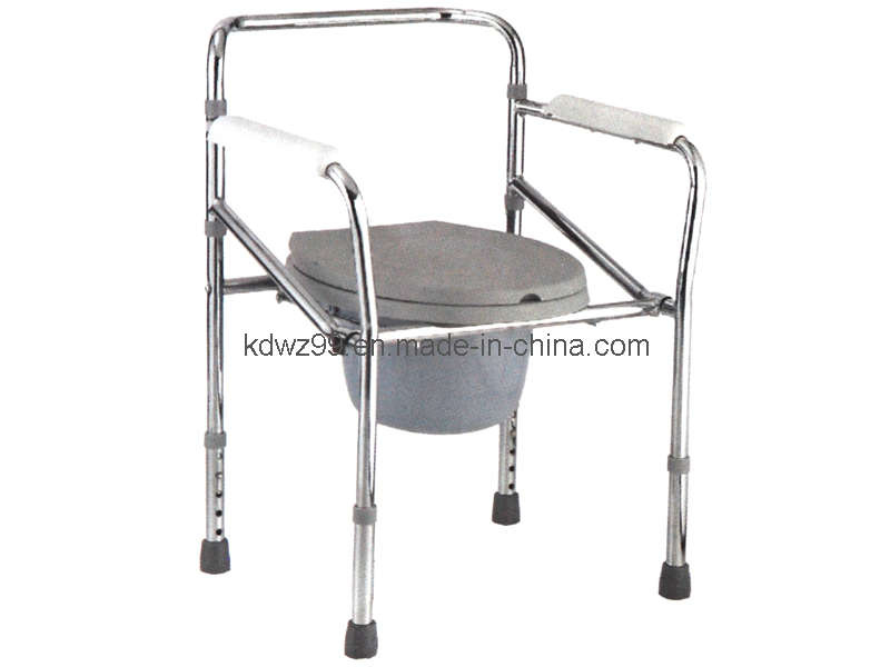 New Desined Folding Commode Chair with Backrest