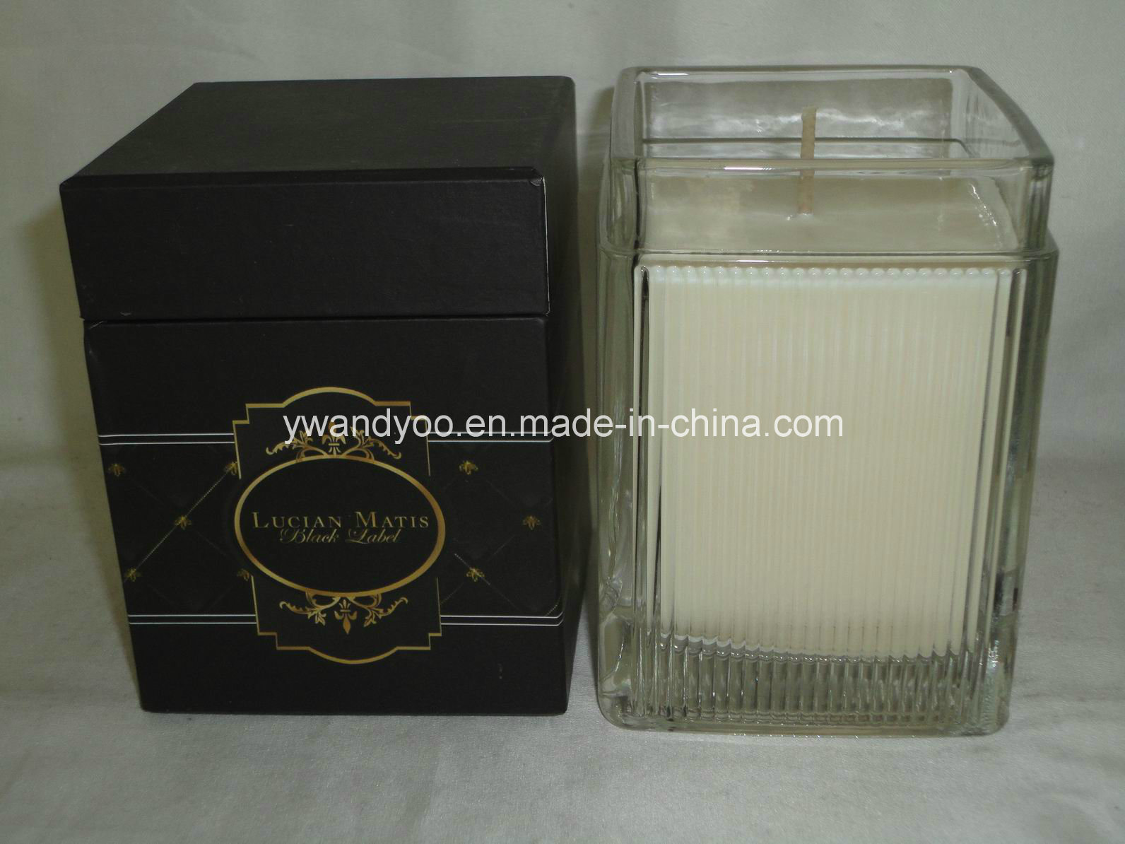Scented Soy Wax Square Glass Jar Candle