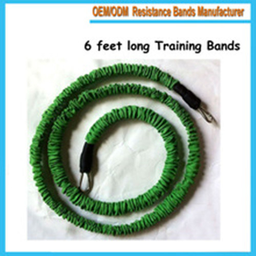 6 Feet Long Training Resistance Bands with Fabric Cover