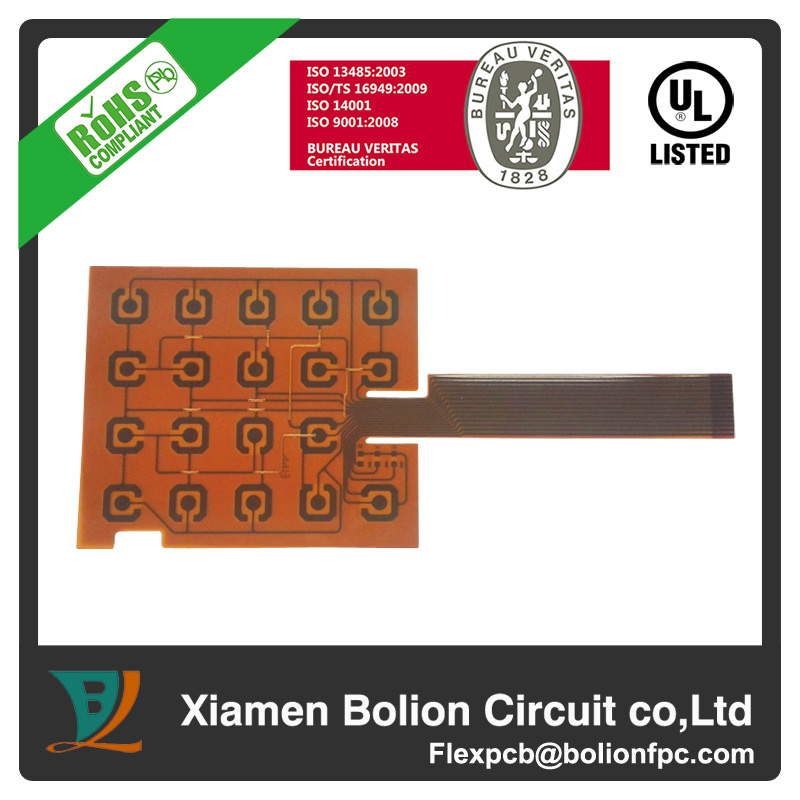 Double-Sided Flexible PCB with Steel Stiffener, Applied in Key Press