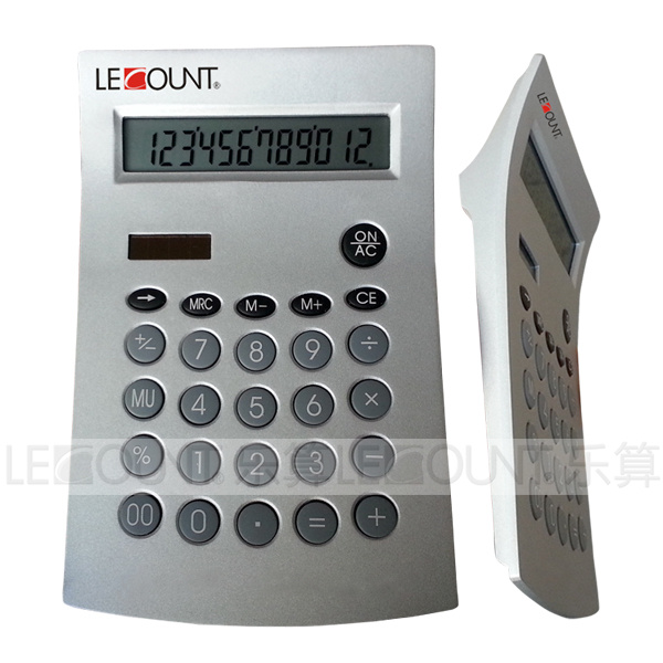 12 Digits Solar Power Large Size Metal Desktop Calculator (LC218)