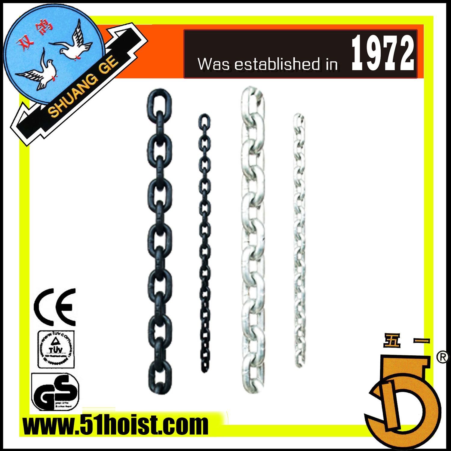 Load Chain G80 T80 Grade, Shuang Ge Manufacturer