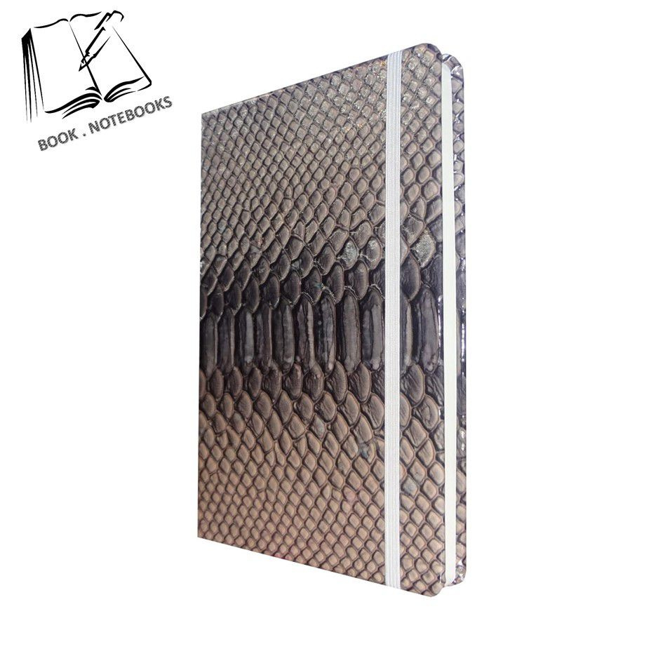 A5 Brown High Quality Leather Cover Notebooks Paper with White Elastic Band