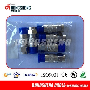 Coaxial Cable RG6 Connector (RG59, RG11, QR540) , BNC Connector RG6