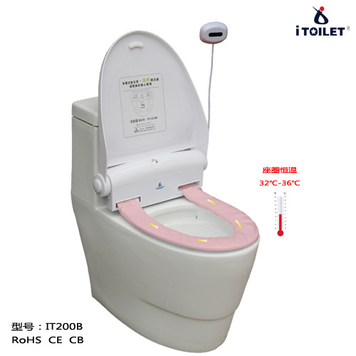 Elongated Toilet Seat of PE Film Removable Toilet Seat, Hygiene Visible