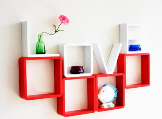 Floating Cube Shelf Decoration