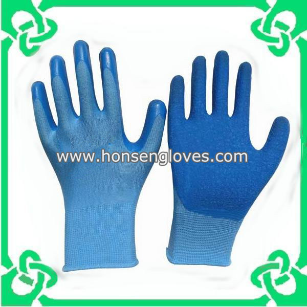 Latex Rubber Glove in Working Use