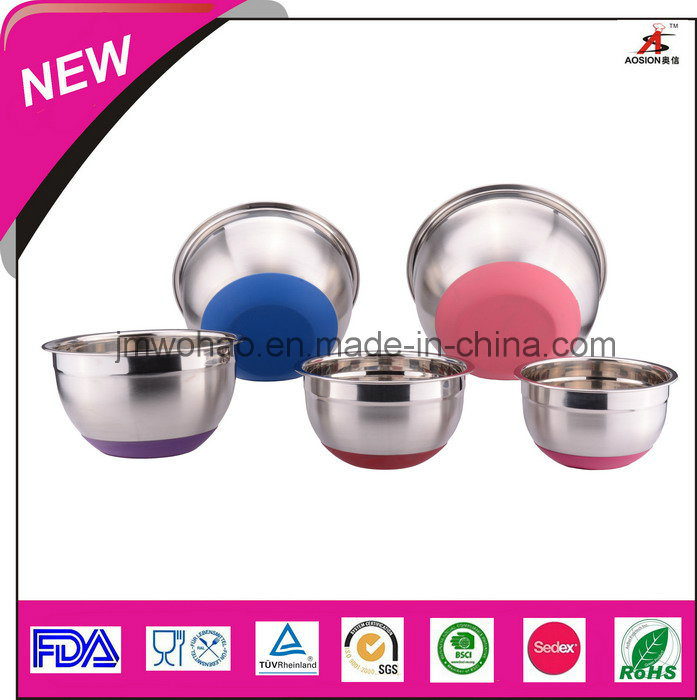 Silicone Base Stainless Steel Portable Tableware