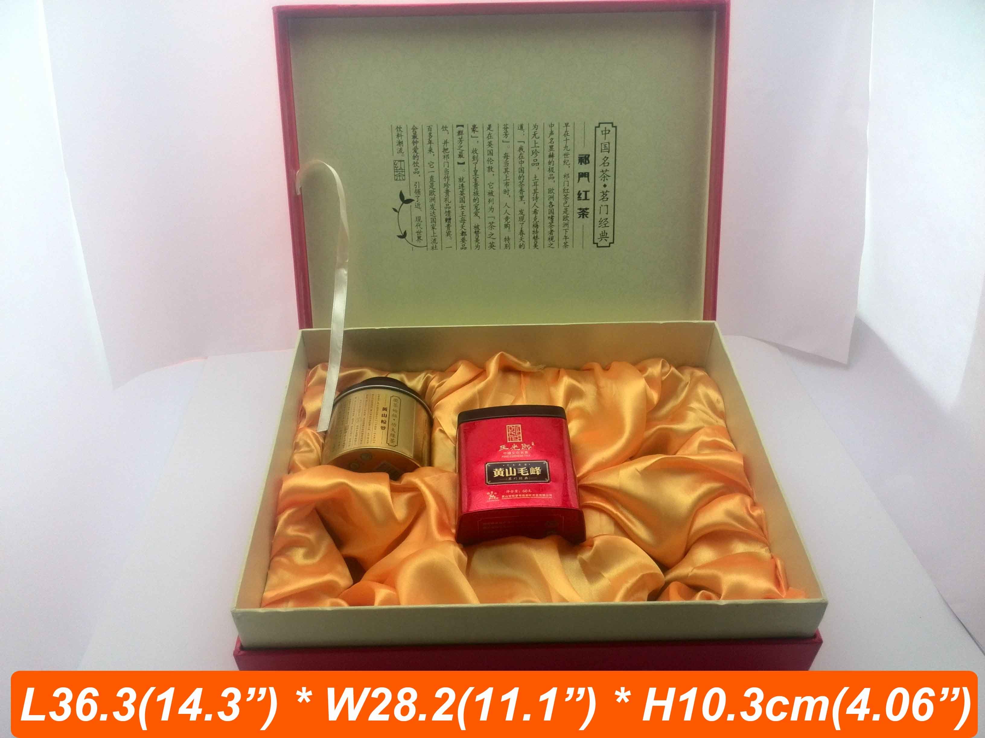 Client Design Red Chinese Custom Tin Tea Box