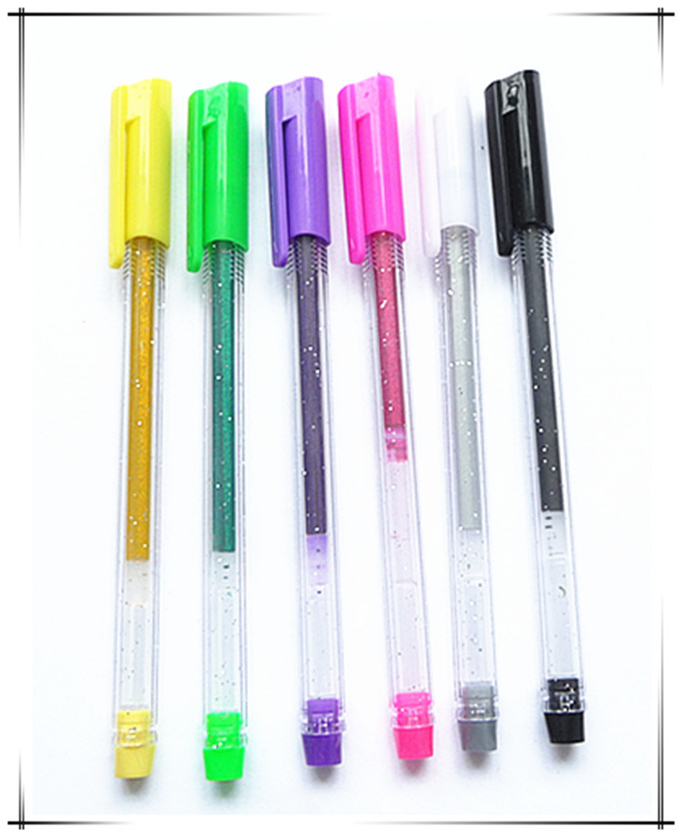 New Item Triangle Barrel Glitter Pen (m-1506)