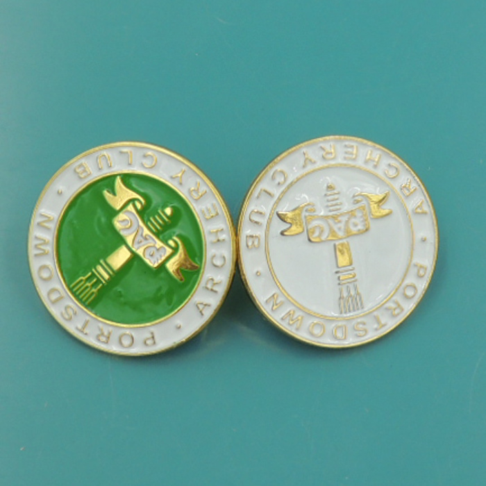 School Gold Plated Badge with Safety Pins (XD-B007)