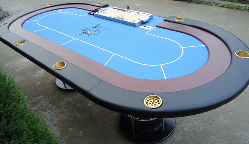 Pdf and Wooden Poker Playing Table