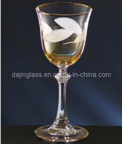 Professional Crystal Goblet with Flower (G021.4368)