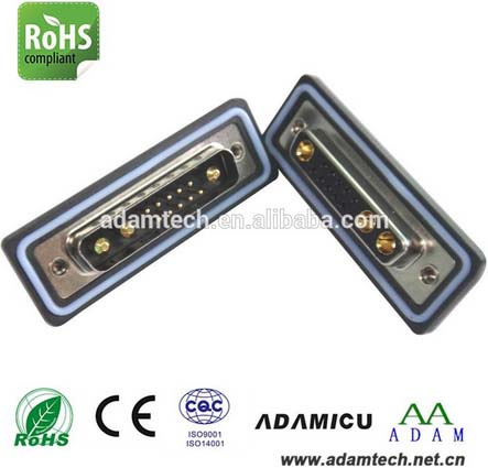 Waterproof Connector Female 13W3 D-SUB Power Solder Type Straight for PCB