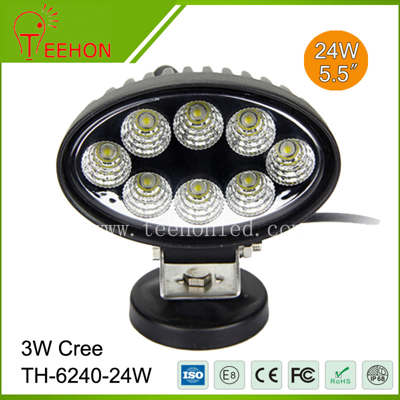 Newest Design 24W ATV SUV Jeep LED Work Light