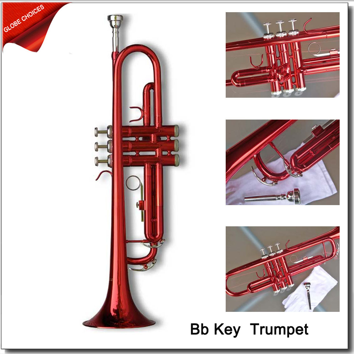 Shine Red Lacquer Bb Trumpet