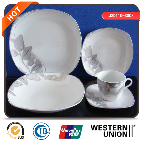 20PCS Square Shape Ceramic Dinner Set