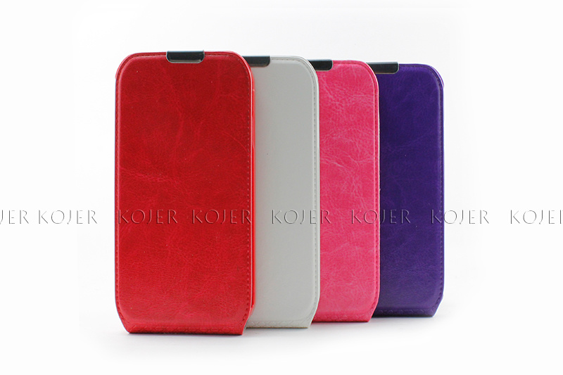 Manufacture Hit-Color Leather Case Protective Case with Card Slot for Samsung Galaxy S4 Case I9500