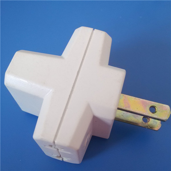 2p Flat Pins Plug Transfer to 3 Way Socket (Y117)