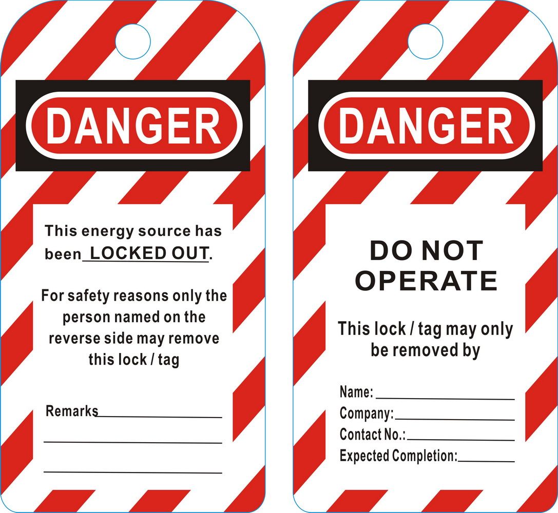 Osha-T03 Can Be Custom Made Lockout PVC Tag