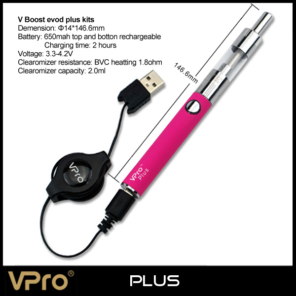 Smokeless Cigarette Rainbow E Vape Pen 8 Colors Evod Passthrough Blister Kit