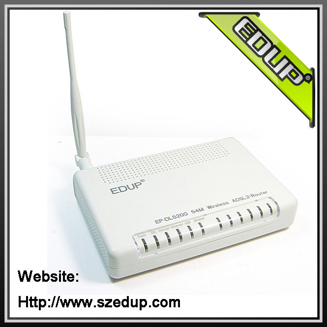 1 Ethernet Port + 1 USB Port 54mbps ADSL2+ Modem Wireless Router (EP-DL520G)
