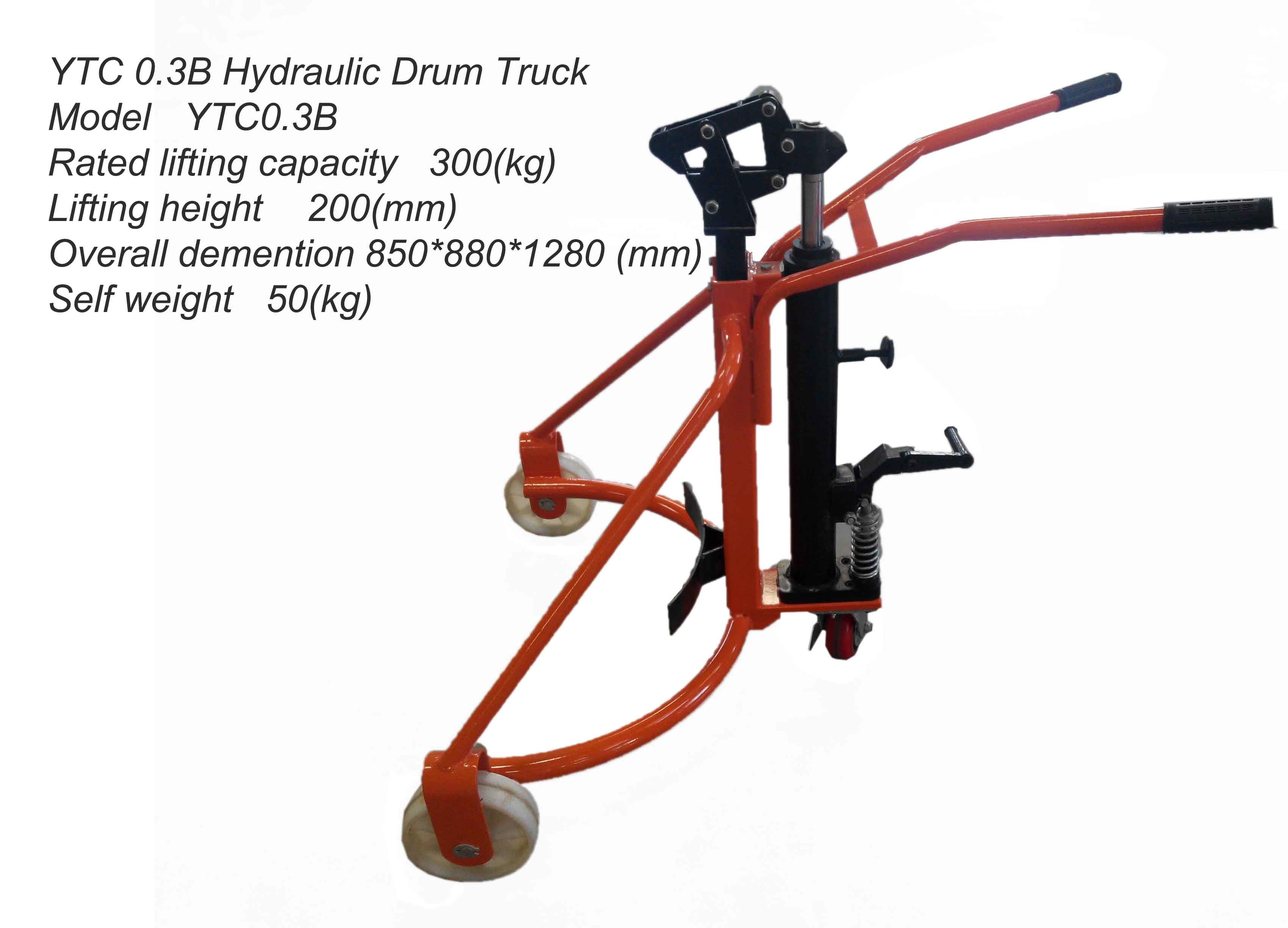 300kg Hydraulic Drum Truck with CE Certification