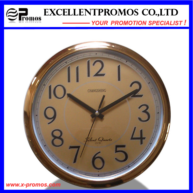12inch 30diameter Logo Printing Round Plastic Wall Clock (EP-Item12B)