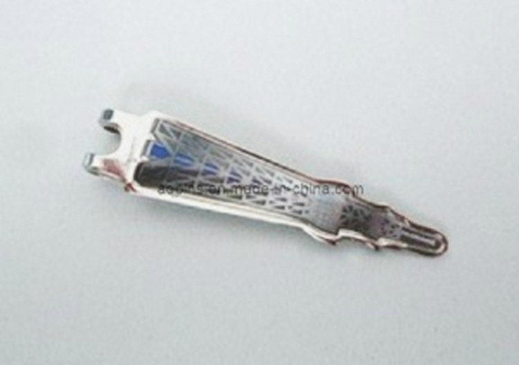 Soft Enamel Tie Bar in Nickel Plating