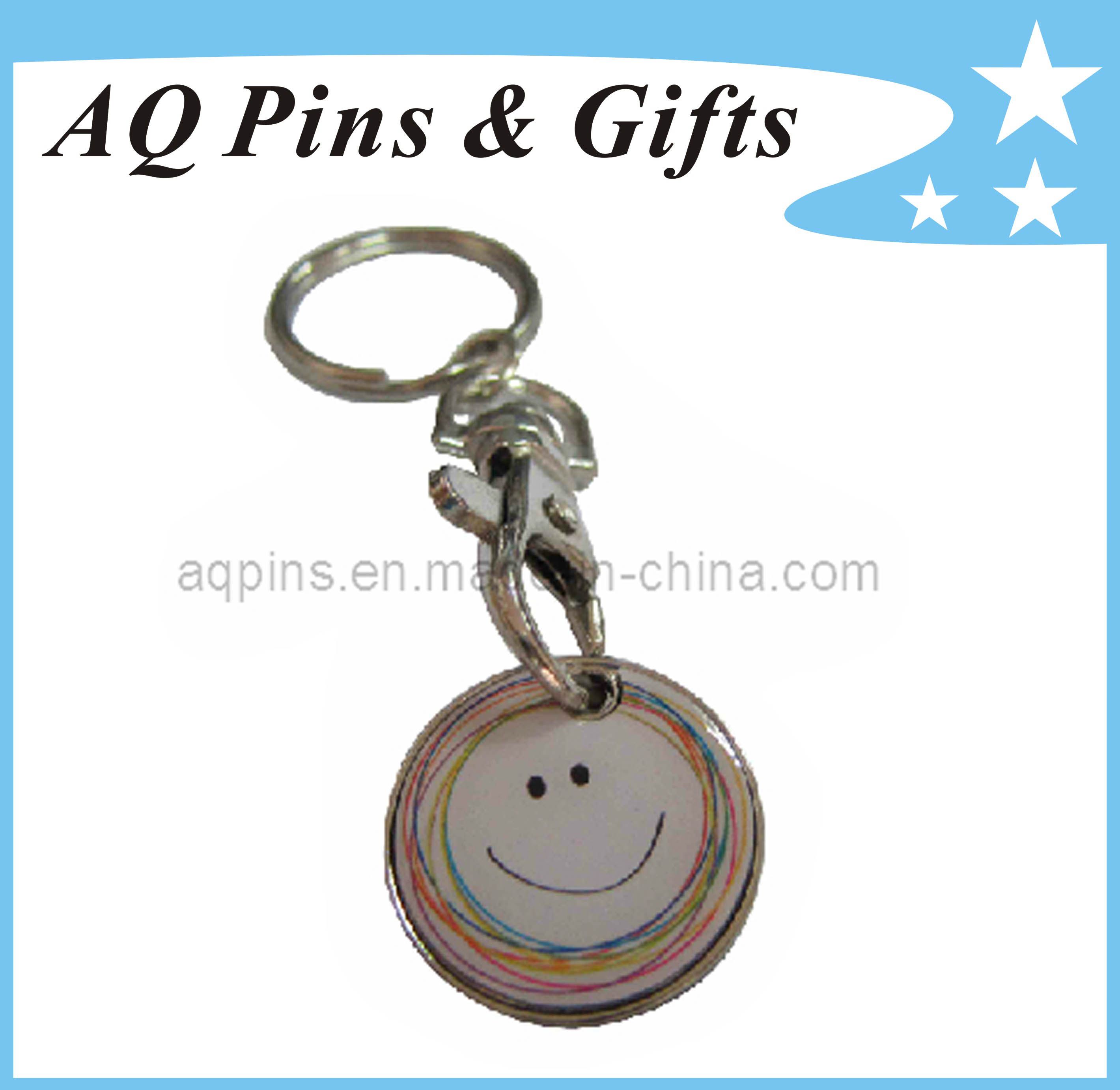 Metal Rotatable Key Chain with Printing Logo